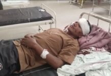 मोटरसाइकिल गाय से टकराई: एक युवक घायल