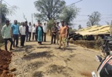 आमगांव से बरबसपुर मार्ग का जिला पंचायत सदस्य गीता हनवत ने किया निरिक्षण