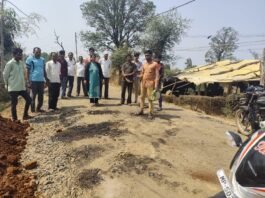आमगांव से बरबसपुर मार्ग का जिला पंचायत सदस्य गीता हनवत ने किया निरिक्षण