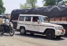 बालाघाट-वारासिवनी मार्ग पर ट्रकों का जाम