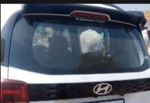 तेज रफ्तार चार पहिया वाहन ने बाइक सवार को मारी टक्कर