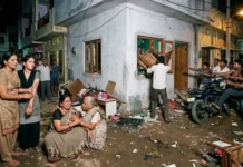 बदमाशों को बुलाकर पति-पत्नी पड़ोसी के घर में घुसे, महिलाओं के कपड़े फाड़े, मारपीट-तोड़फोड़ कर फरार
