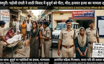 शिवपुरी में कुत्ते को लाठी और पड़ोसी की पत्नी को चांटा मारने पर बुजुर्ग की पीट-पीटकर हत्या, आरोपी महिला गिरफ्तार