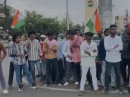 क्षेत्र के युवाओं ने विभिन्न मांगों को लेकर निकाली रैली जताया आक्रोश