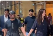 Gauri Spratt के हाथों में हाथ डाल एयरपोर्ट से निकले Aamir Khan, शादी की खबरों के बीच पहली बार दिखे साथ