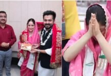 पति आदित्य धर संग महाकालेश्वर मंदिर पहुंचीं Yami Gautam, बाबा महाकाल के दरबार में लगाई हाजिरी