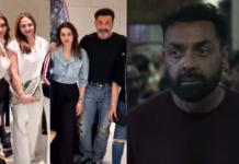 भैया बॉबी देओल की फिल्म ‘बंदर’ की मुरीद हुईं Esha Deol, थिएटर के बाहर भाभी तान्या संग दिखा याराना