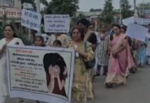 राजस्थान की मासूम को न्याय दिलाने सडक़ पर उतरीं महिलाएं