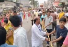 नगर में हर्षोल्लास के साथ निकाली गई जगन्नाथ यात्रा भक्तों को दर्शन देने रथ पर विराजमान होकर निकले जगन्नाथ,