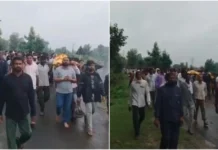 राजगढ़ हादसे में जान गंवाने वाले मां-बाप और दो बेटियों सहित 6 लोगों को सतवास के धांसड़ गांव में दी गई अंतिम विदाई