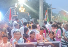 बुद्धिस्ट इंटरनेशनल नेटवर्क,भारत मुक्ति मोर्चा और भारतीय विघार्थी मोर्चा ने किया धरना प्रदर्शन