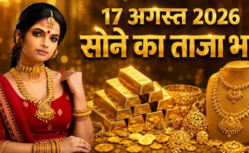 सोने का भाव आज का 17 अगस्त 2026: बढ़े रेट, जानें 24K, 22K, 18K से लेकर 10 कैरेट तक के दाम