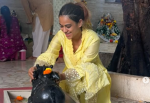 शिवरात्री पर महादेव की भक्ति में लीन हुईं Nia Sharma, मंदिर पहुंच किया शिवलिंग का जलाभिषेक