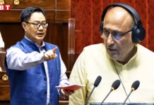 लोकसभा और राज्यसभा में फिर हंगामा, किरेन रिजिजू ने दिया नियमों का हवाला