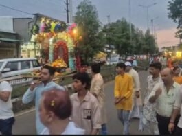 जलविहार की भव्य शोभायात्रा हर्षोल्लास के साथ संपन्न