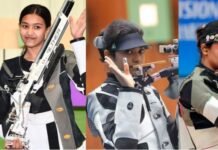 भारतीय टीम ने कुल 1763 अंक हासिल करके पोडियम पर दूसरा स्थान प्राप्त किया। चीन ने 1773 अंकों के साथ गेम्स रिकॉर्ड बनाते हुए गोल्ड मेडल जीता। जबकि कजाकिस्तान ने कड़े मुकाबले के बाद 1754 अंकों के साथ ब्रॉन्ज मेडल हासिल किया।