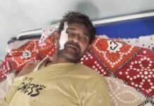 तेज रफ्तार कार ने मोटरसाइकिल को मारी टक्कर: चालक घायल