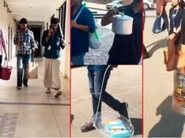 कुकर में नोट्स, बाल्टी में किताबें, गद्दा लेकर कॉलेज पहुंचे स्टूडेंट्स, सीहोर VIT में NO Bag Day का नजारा देखकर छूटेगी हंसी