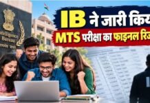 IB MTS Result 2026: इंटेलिजेंस ब्यूरो ने जारी किया MTS परीक्षा का फाइनल रिजल्ट, ऐसे करें डाउनलोड