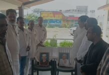 कांग्रेसियों ने मनाई महात्मा गांधी एवं शास्त्री जी की जयंती
