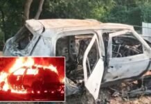 धार में भीषण हादसा, सांवरिया सेठ के दर्शन कर लौट रहे 4 दोस्तों की कार में जलकर मौत, एक गंभीर